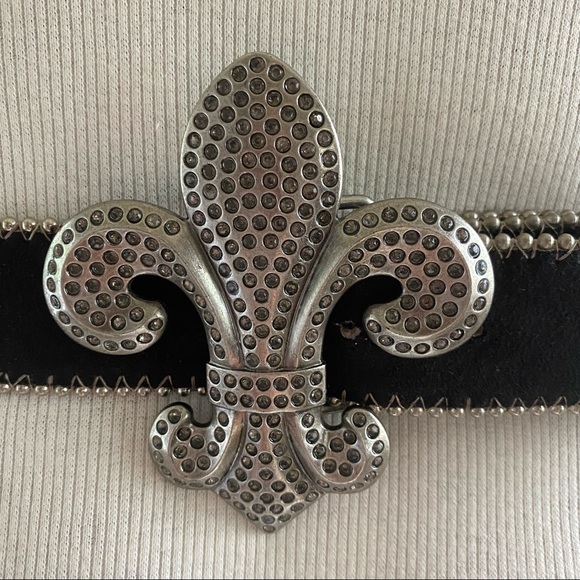 Kathy van Zeeland buckle stud back leather belt - Picture 8 of 15